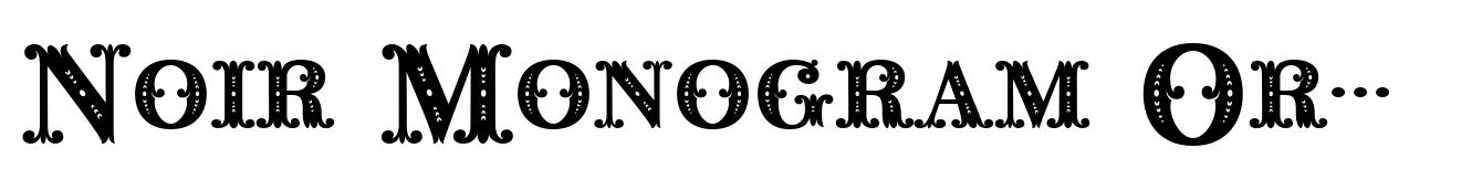 Noir Monogram Ornate (250 Impressions)